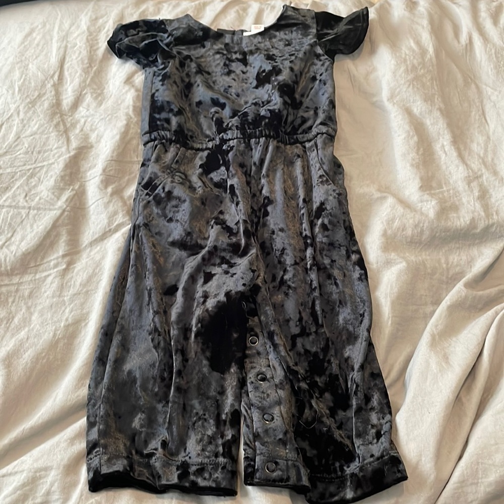 Cat & Jack Velvet Toddler Black Jumpsuit​​​​​​​​​​